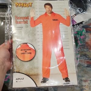 Spirit Escaped Convict Jumpsuit - Bright Orange